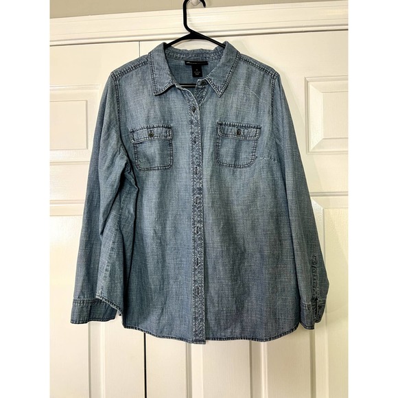 Lane Bryant Tops - Women's Size 22 Lane Bryant denim button up shirt